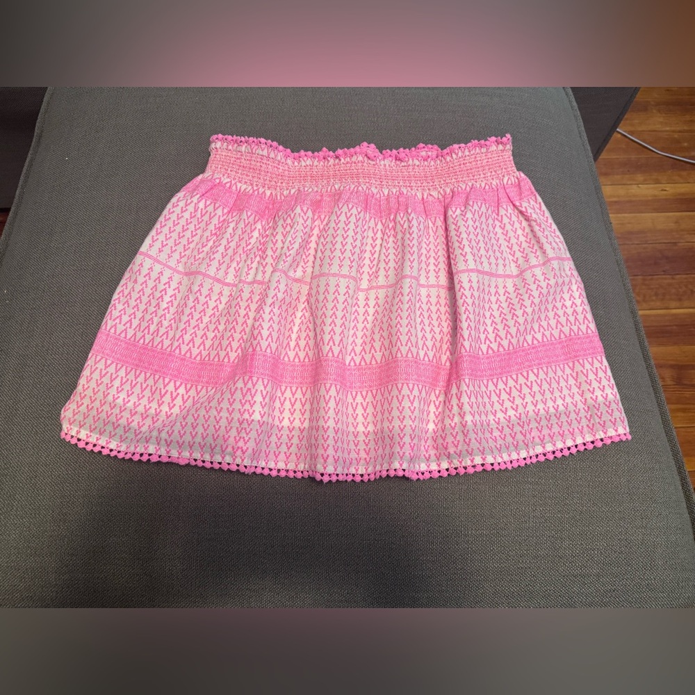 Anthropologie Tessora pink mini skirt
